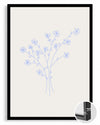 Çiçekli Dal - Minimalist Çizim Poster Tablosu