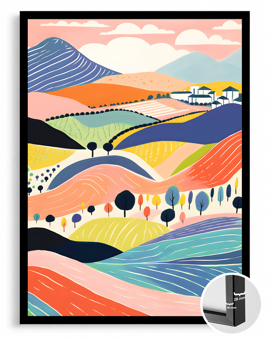 Colline Pastel Poster Tablosu
