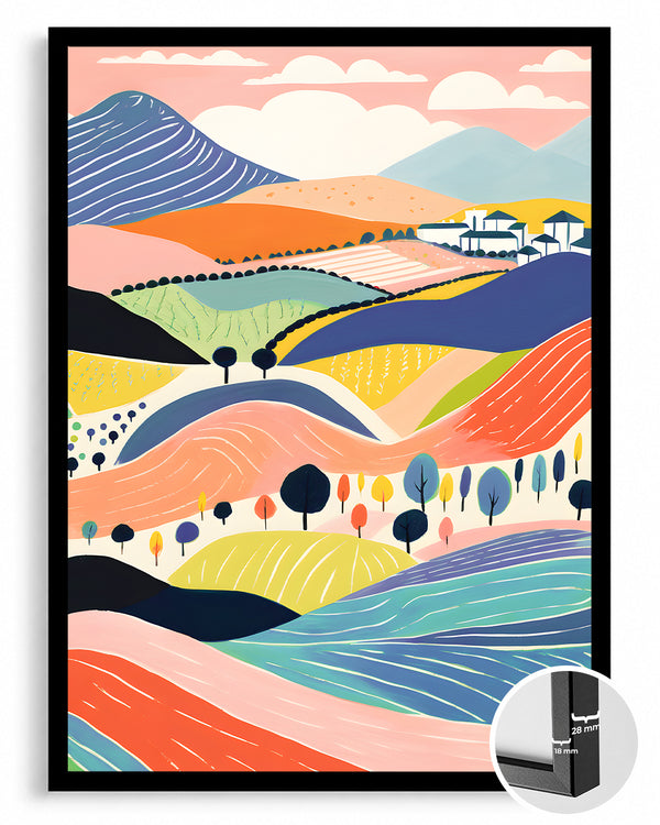 Colline Pastel Poster Tablosu