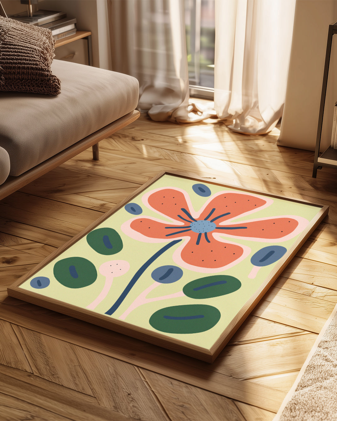 Coral Burst Poster Tablosu