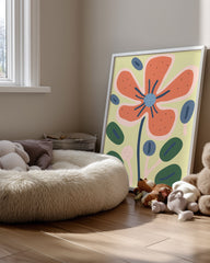 Coral Burst Poster Tablosu