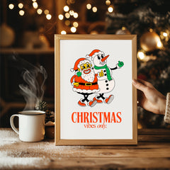 Corgi Holiday Portrait Poster Tablosu