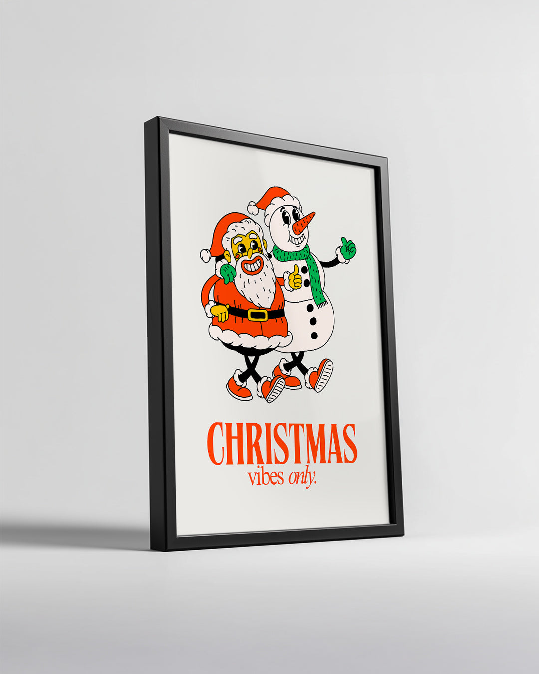 Corgi Holiday Portrait Poster Tablosu