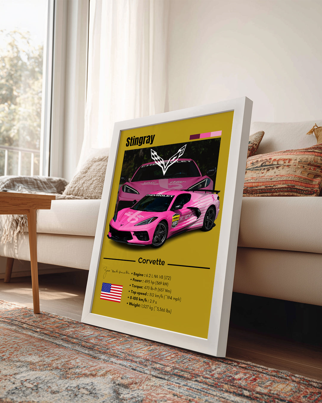 Corvette Stingray Poster Tablosu