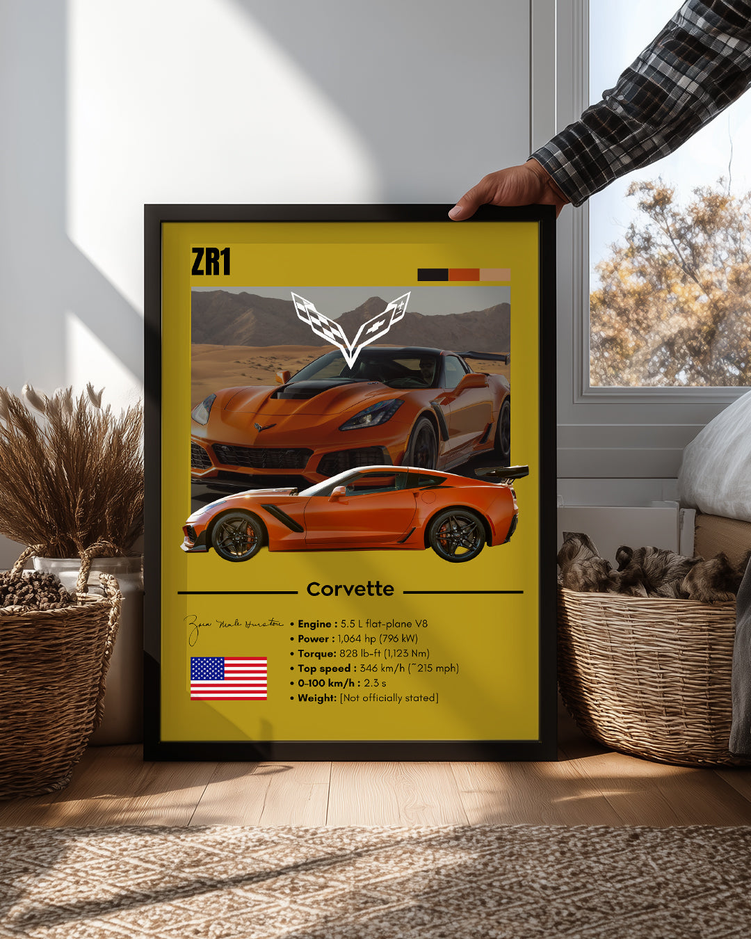 Corvette ZR1 Poster Tablosu