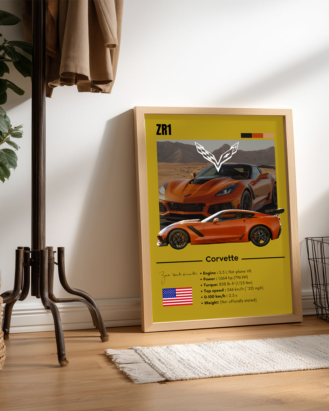Corvette ZR1 Poster Tablosu