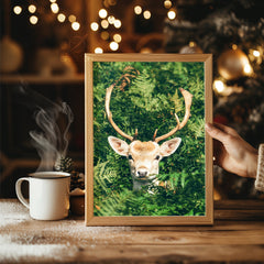 Cosmic Christmas Scene Poster Tablosu