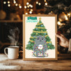 Country Snowman Art Poster Tablosu