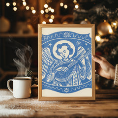 Cozy Fireplace Scene Poster Tablosu