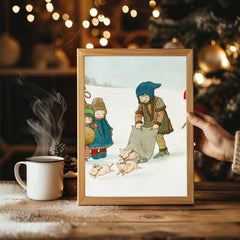 Crescent Moon Winter Poster Tablosu