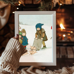 Crescent Moon Winter Poster Tablosu