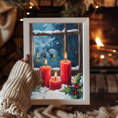 Crystal Christmas Decorations Poster Tablosu