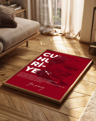 Cumhuriyet Ruhunu Taşıyan Atatürk Tipografi Poster Tablosu