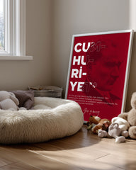 Cumhuriyet Ruhunu Taşıyan Atatürk Tipografi Poster Tablosu