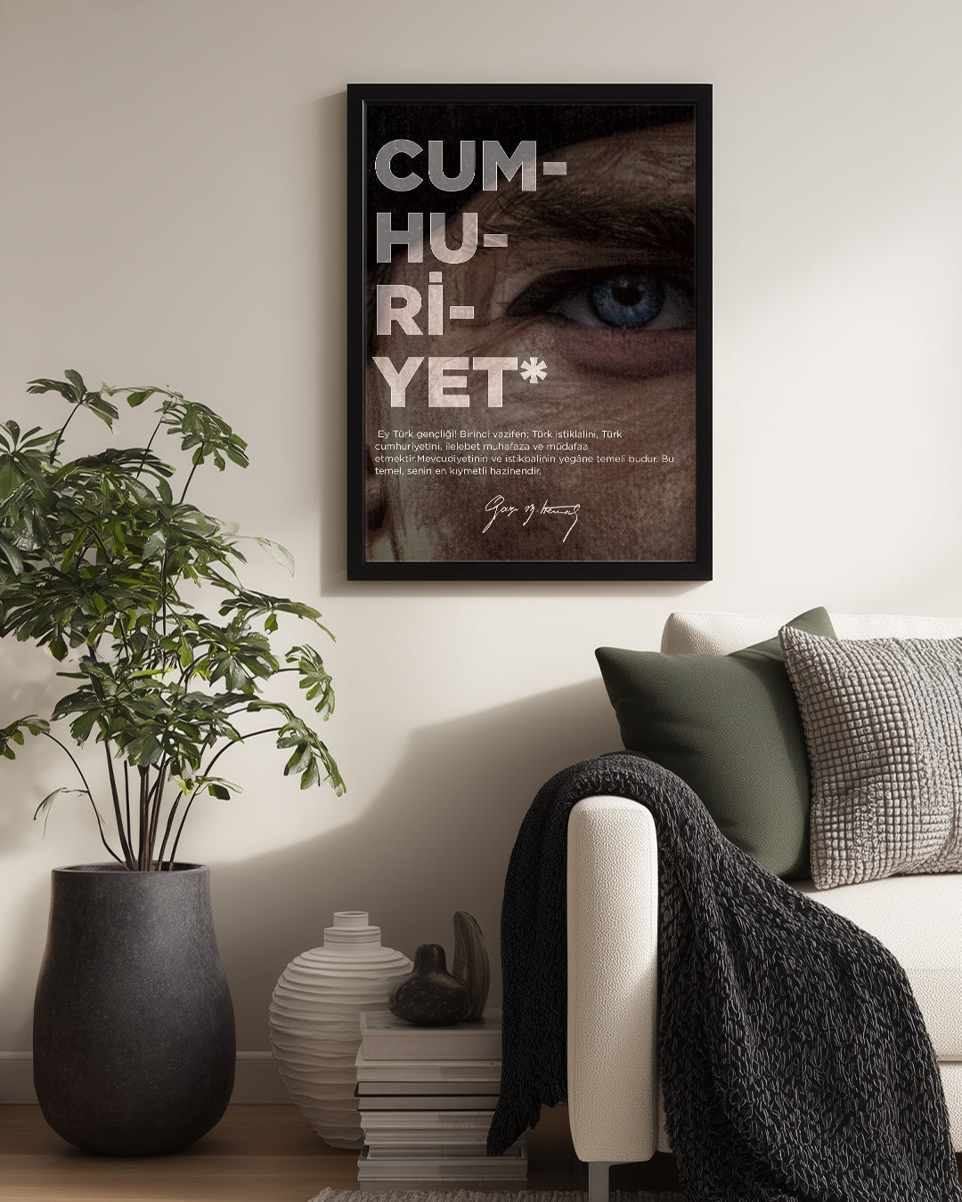 Cumhuriyetin Gözü – Özgürlüğün İzinde Atatürk Poster Tablosu