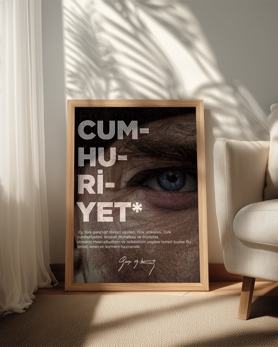 Cumhuriyetin Gözü – Özgürlüğün İzinde Atatürk Poster Tablosu