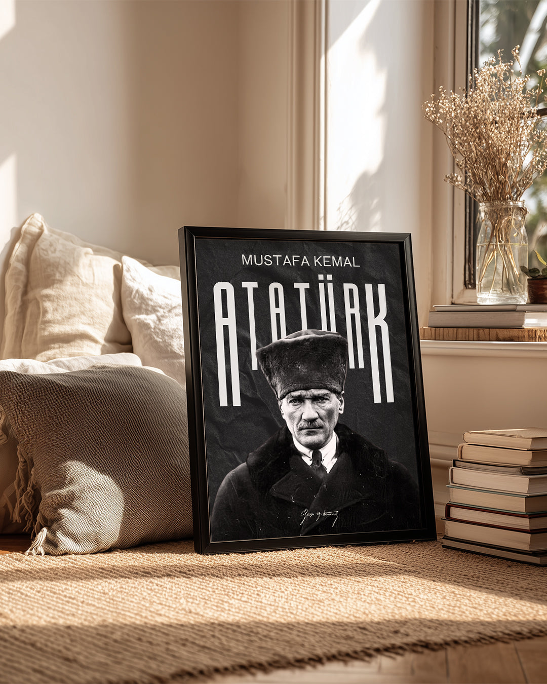 Cumhuriyetin İzleri – Modern Dokulu Atatürk Poster Tablosu