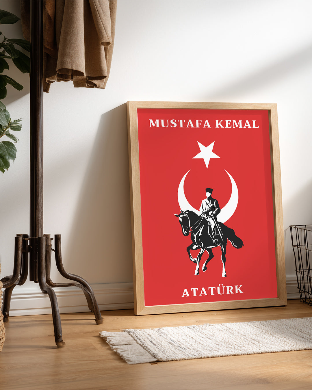 Cumhuriyetin Şafağı – At Üstünde Atatürk Silüet Poster Tablosu