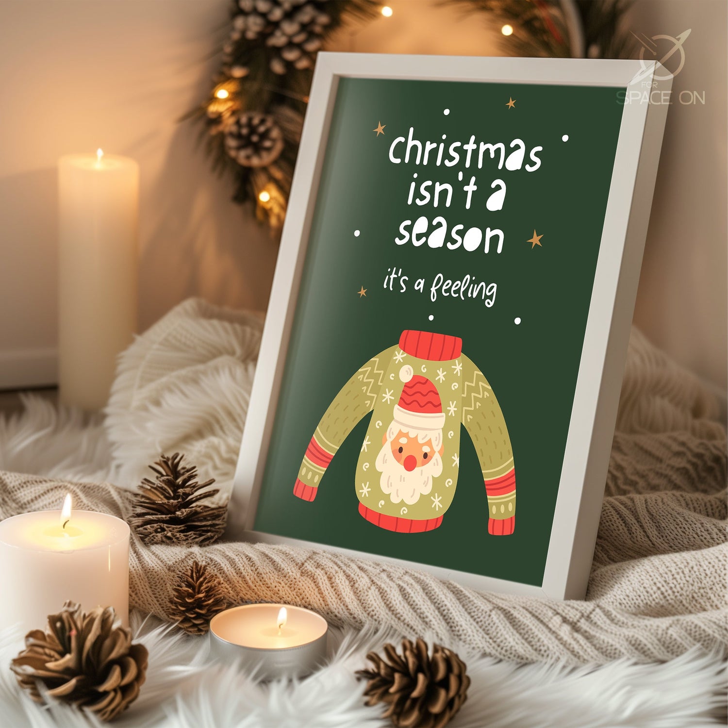 Dancing Reindeer Joy Poster Tablosu