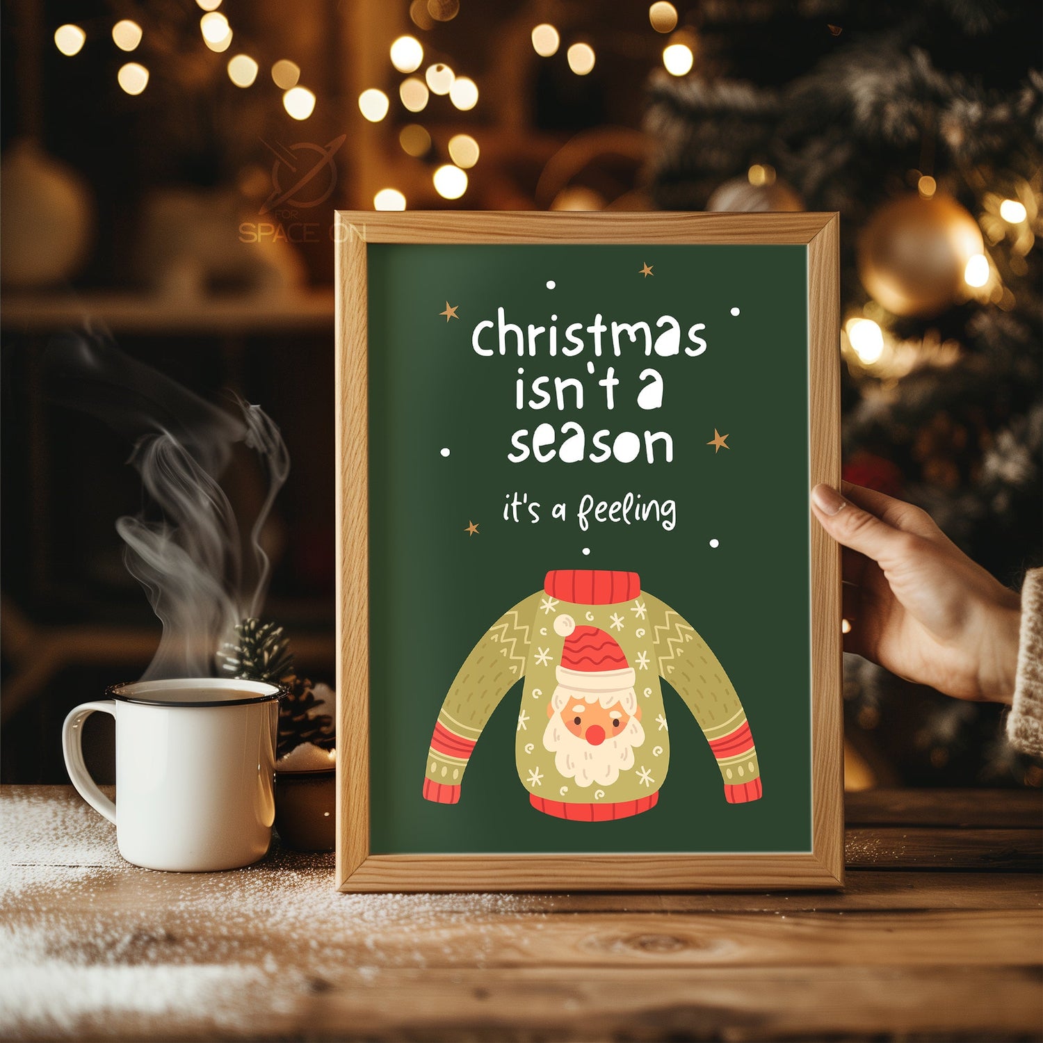 Dancing Reindeer Joy Poster Tablosu