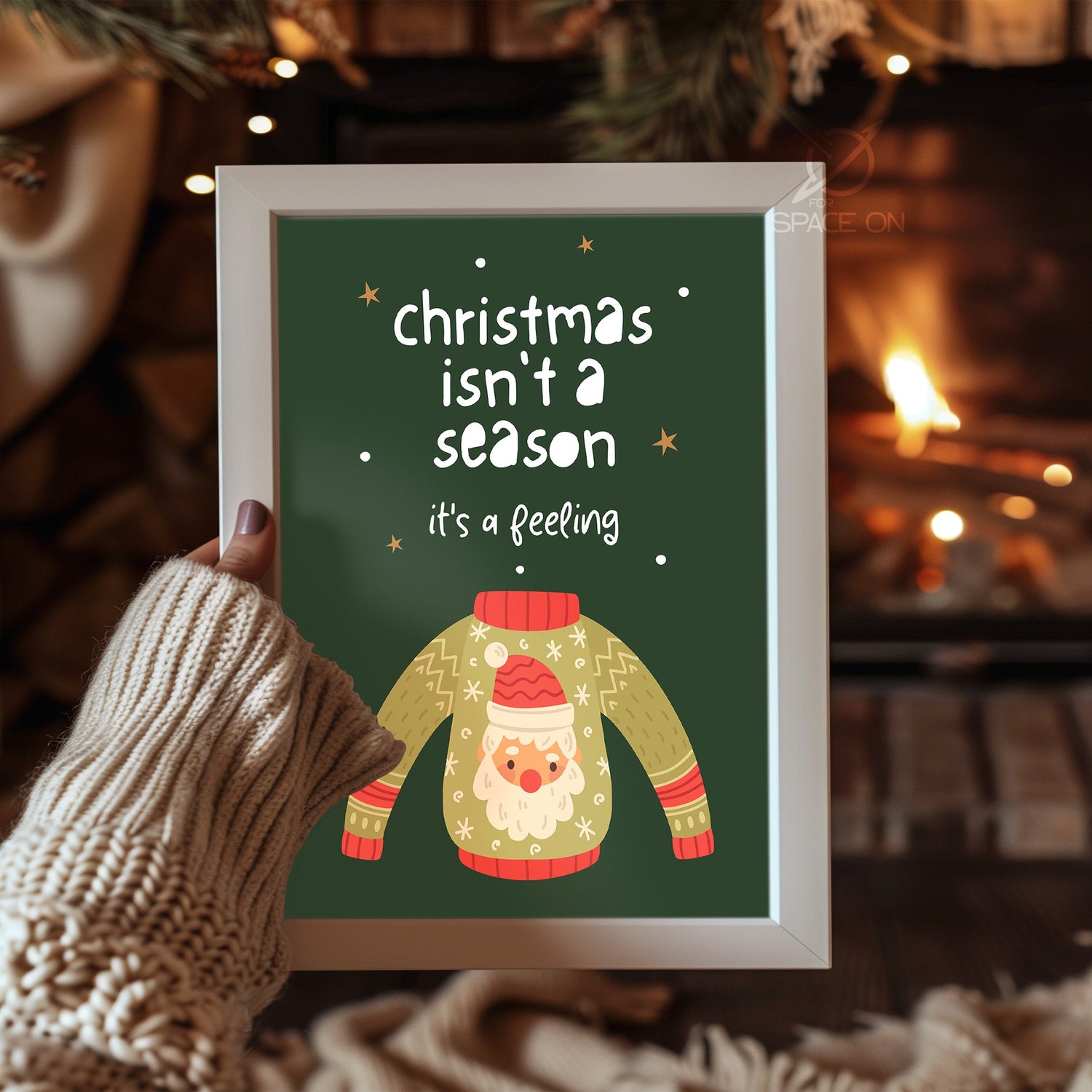 Dancing Reindeer Joy Poster Tablosu