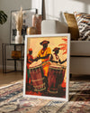 Davulcu Adamlar - Afrika Sanatı Poster Tablosu