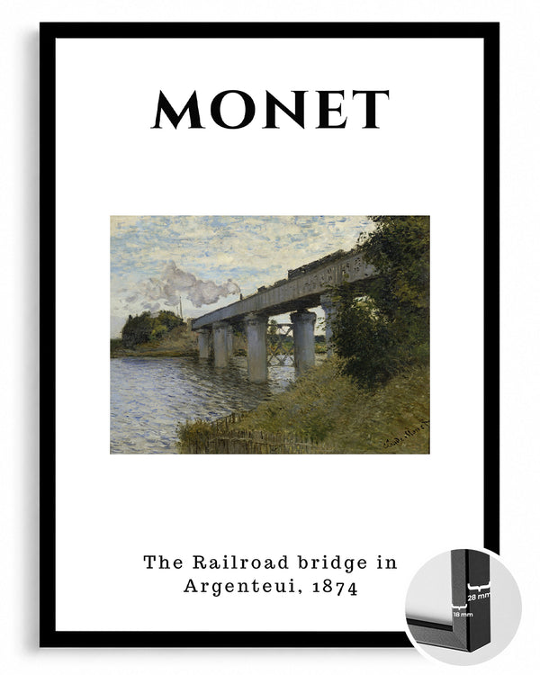 Demiryolu Köprüsü - Claude Monet - 1874 Poster Tablosu
