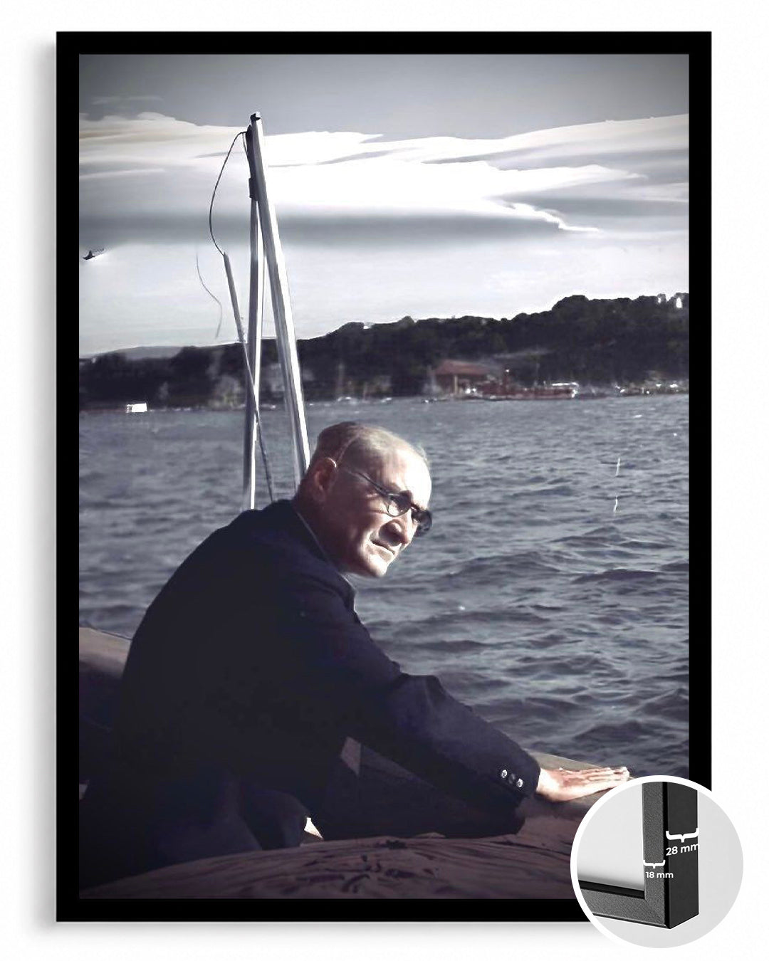 Denizlerde Bir Lider: Atatürk’ün Mavi Vatan Gururu Poster Tablosu