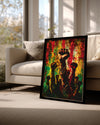 Direniş Eli - Afrika Sanatı Poster Tablosu