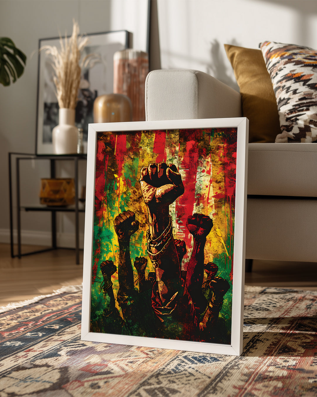 Direniş Eli - Afrika Sanatı Poster Tablosu