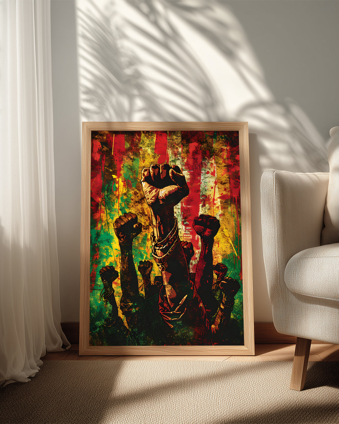 Direniş Eli - Afrika Sanatı Poster Tablosu