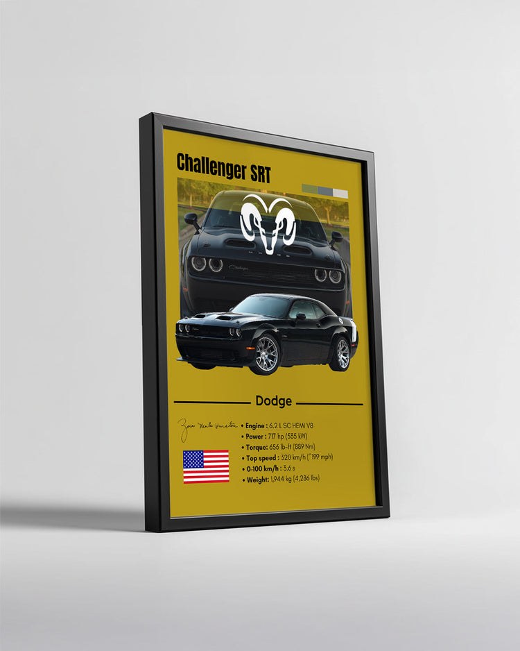 Dodge Challenger SRT Poster Tablosu