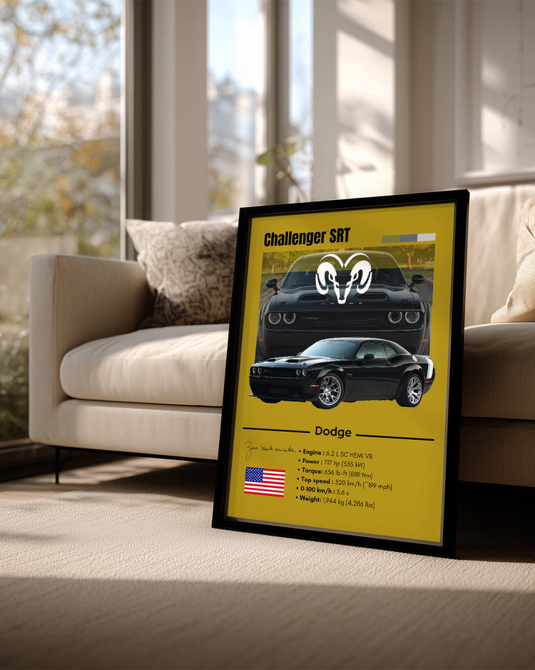 Dodge Challenger SRT Poster Tablosu