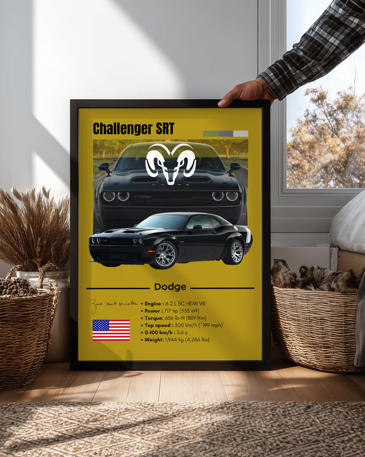 Dodge Challenger SRT Poster Tablosu
