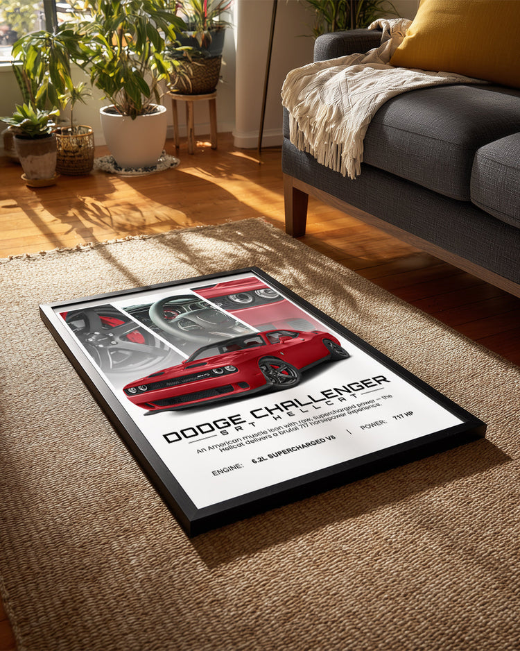 Dodge Challenger SRT Hellcat Poster Tablosu