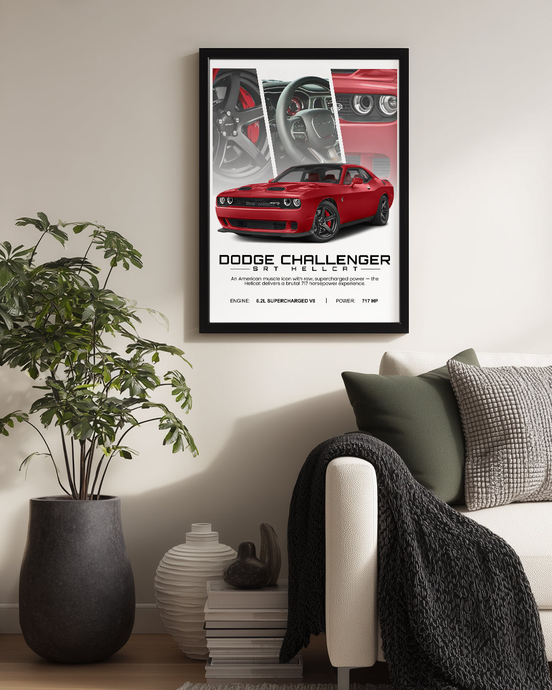 Dodge Challenger SRT Hellcat Poster Tablosu