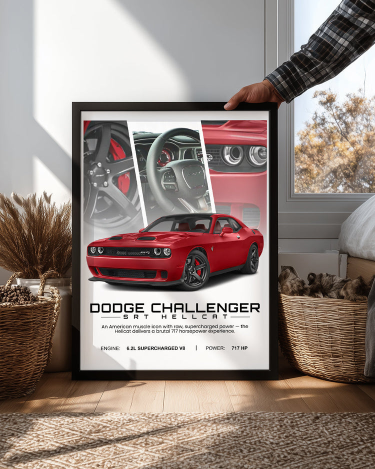 Dodge Challenger SRT Hellcat Poster Tablosu