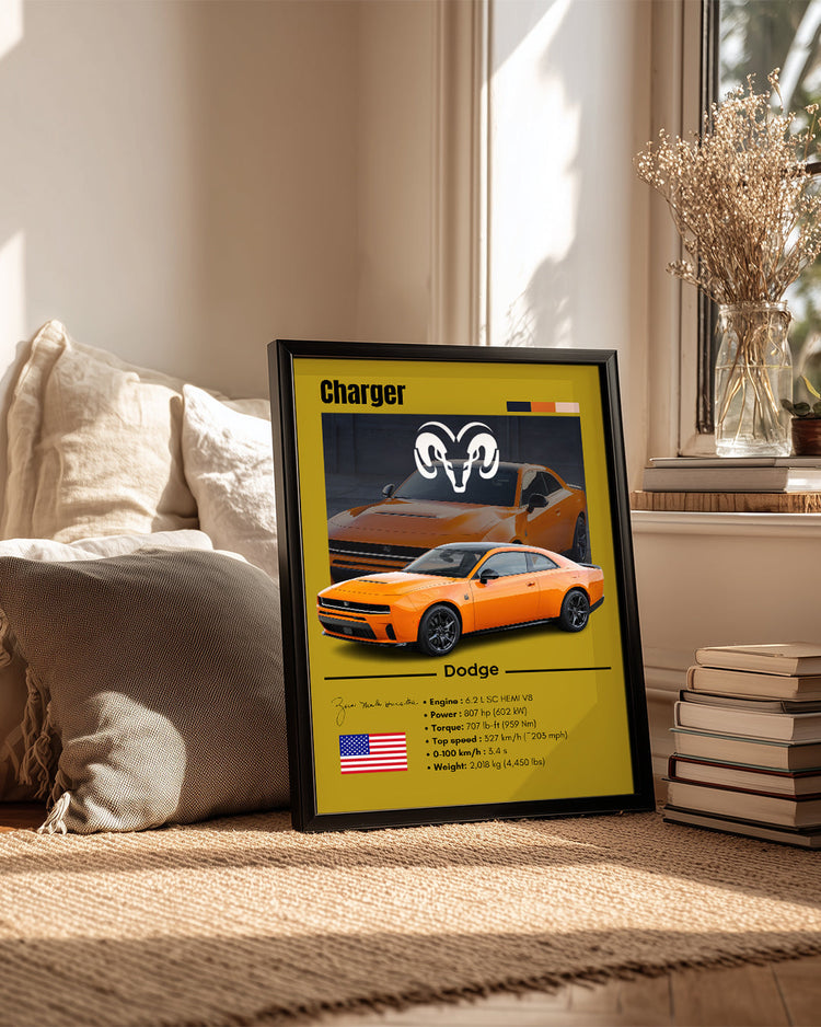 Dodge Charger Poster Tablosu