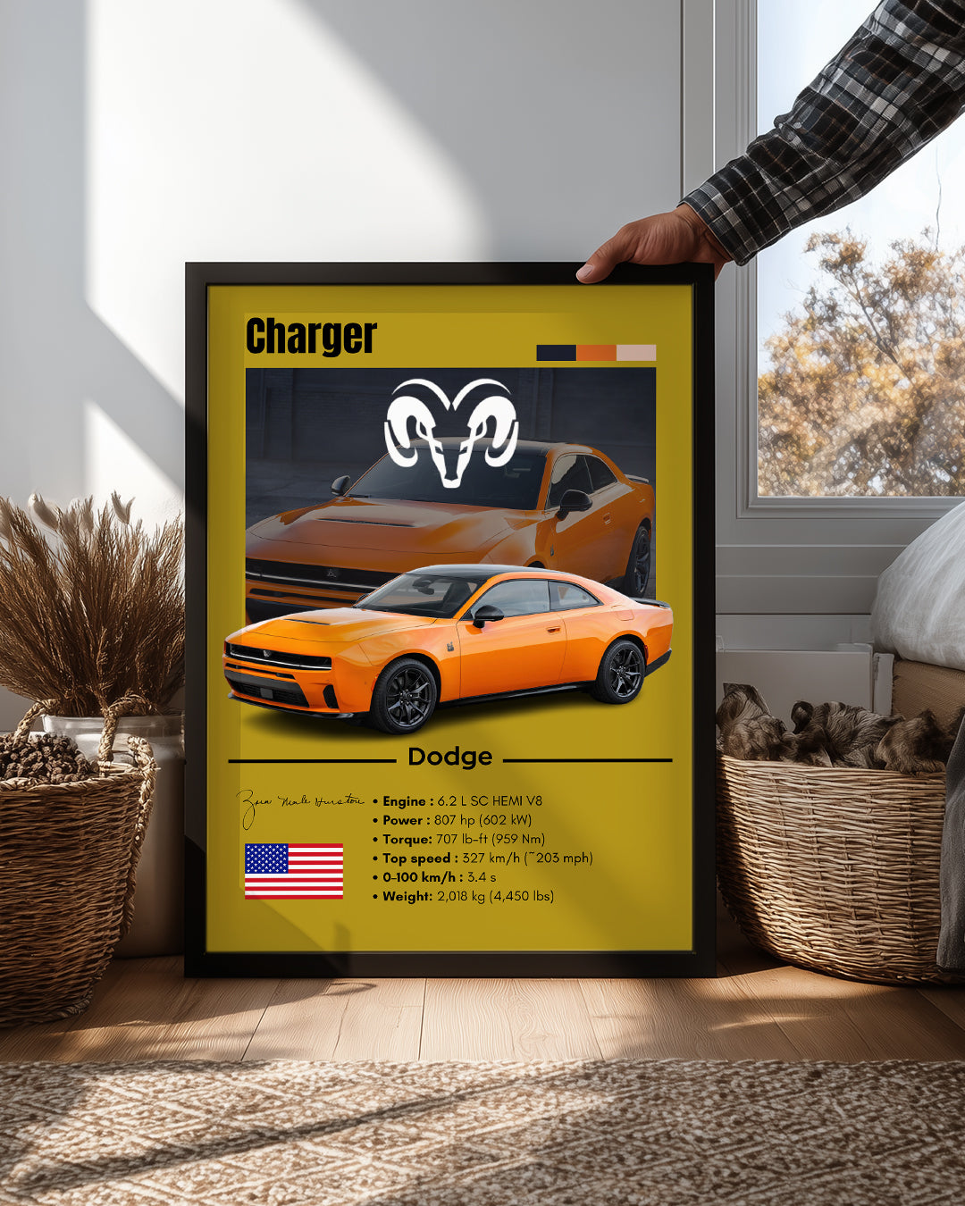 Dodge Charger Poster Tablosu