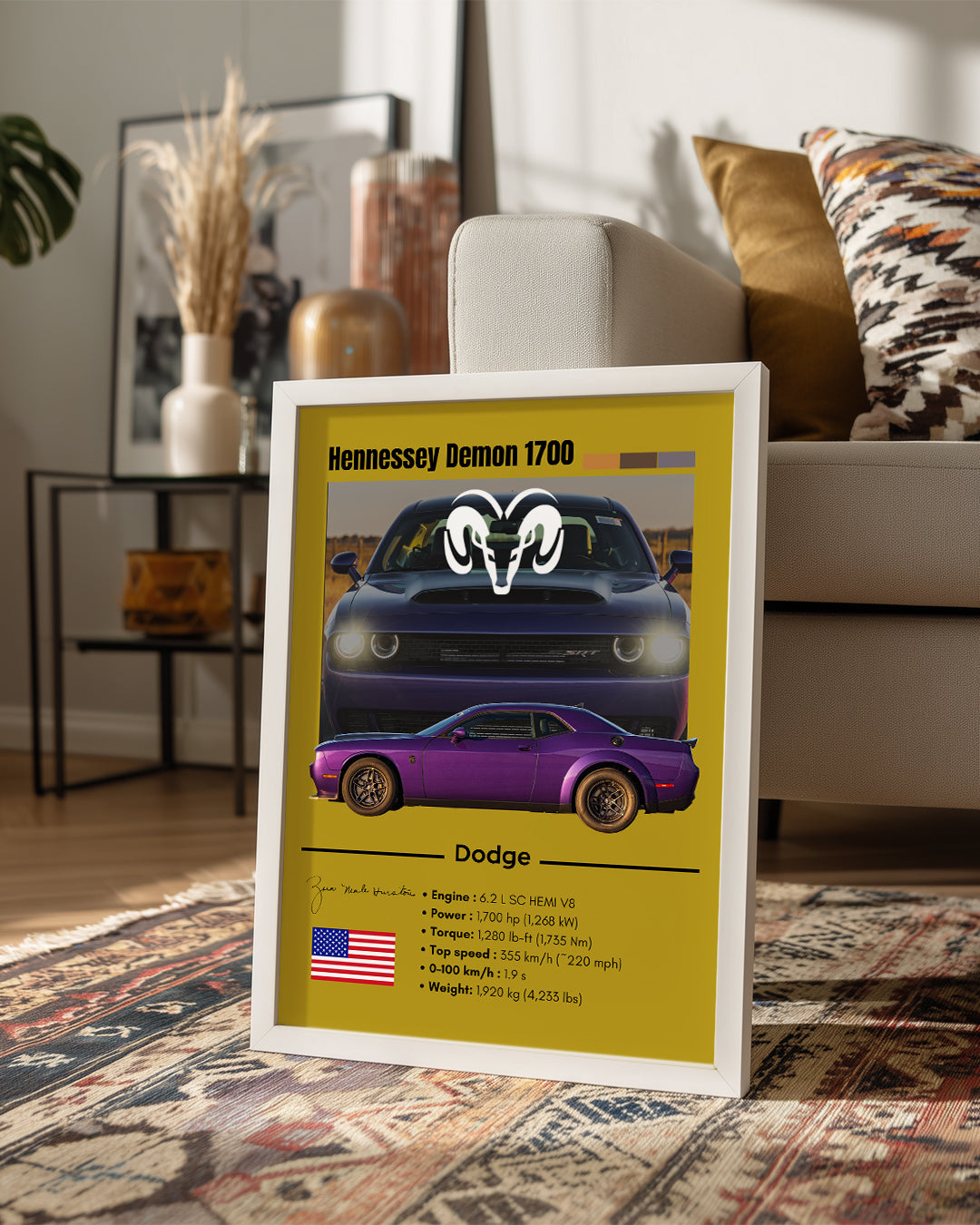 Dodge Hennessey Demon 1700 Poster Tablosu