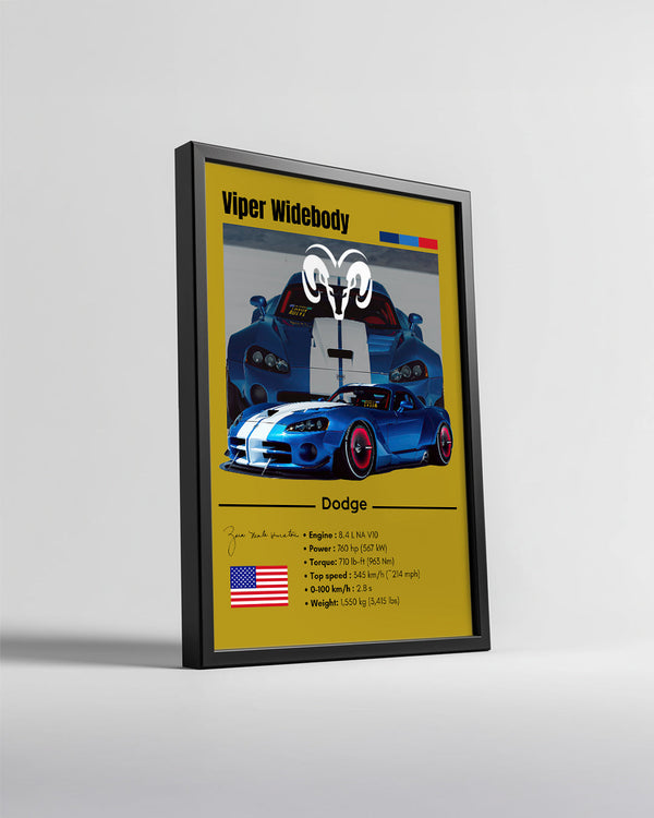 Dodge Viper Widebody Poster Tablosu
