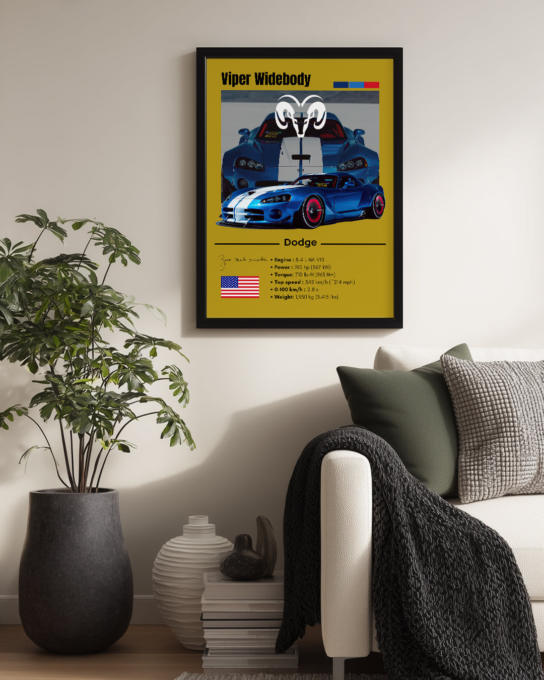 Dodge Viper Widebody Poster Tablosu