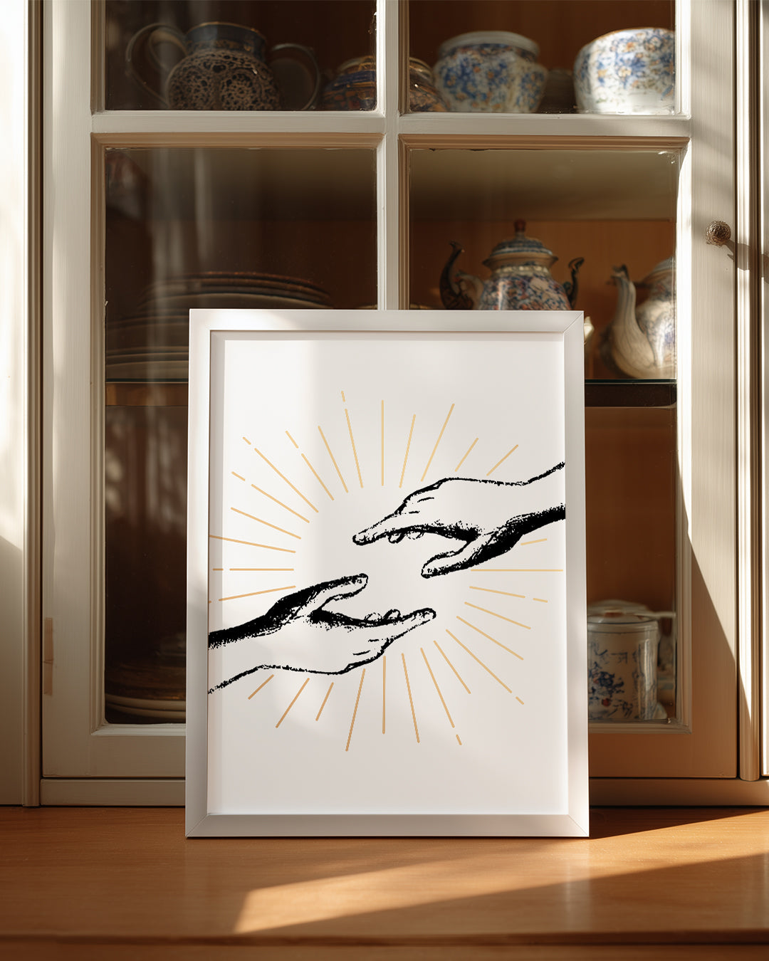 Dokunuş - Çizgisel El İlişkisi Poster Tablosu