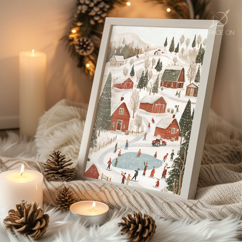 Dreamlike Snow Night Poster Tablosu