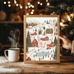 Dreamlike Snow Night Poster Tablosu