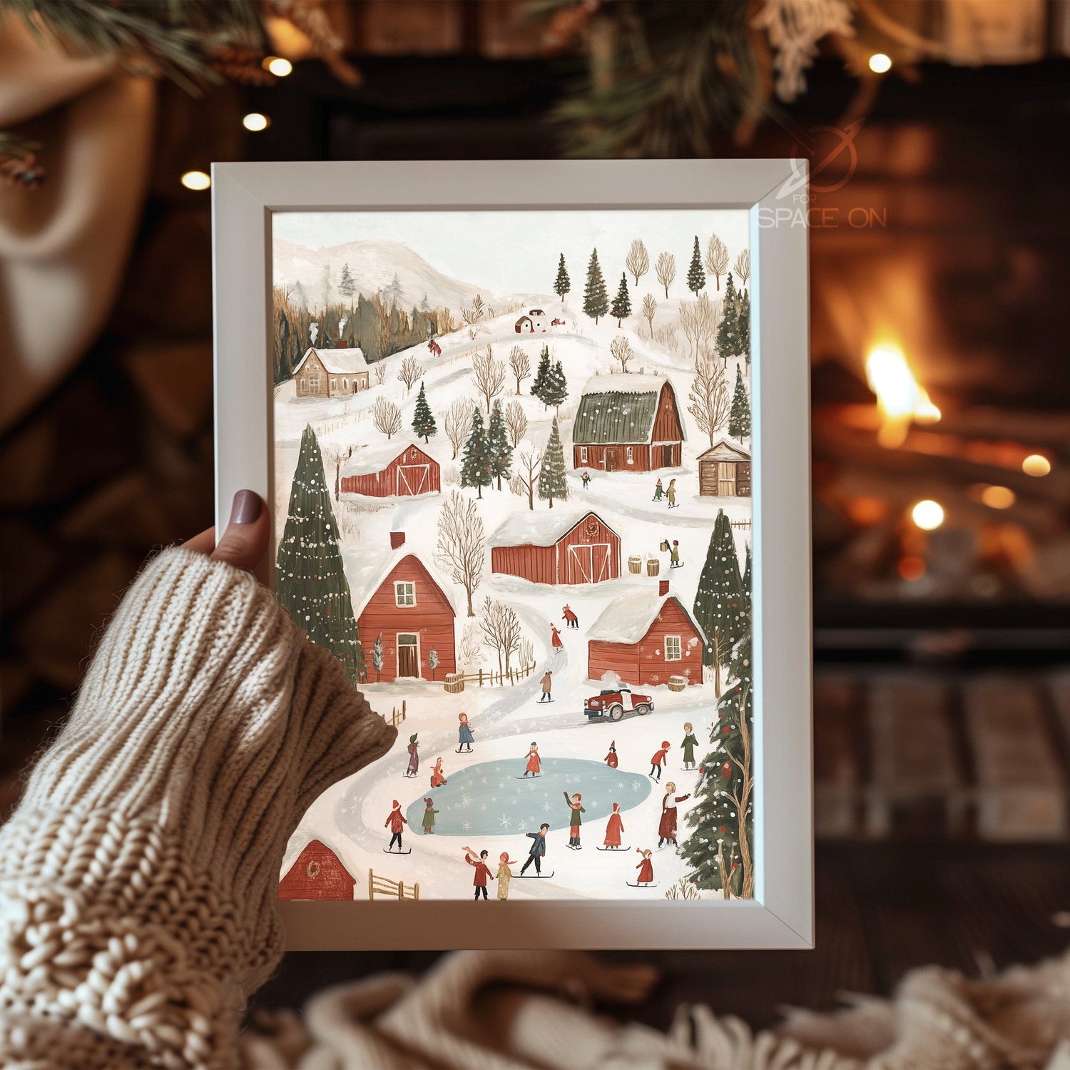 Dreamlike Snow Night Poster Tablosu