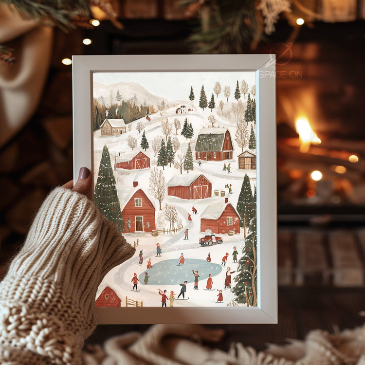 Dreamlike Snow Night Poster Tablosu