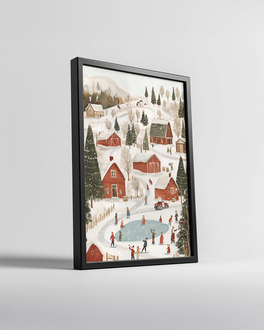 Dreamlike Snow Night Poster Tablosu