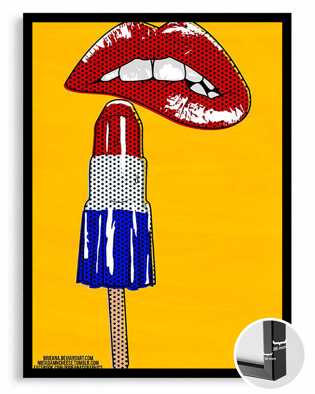 Dudak ve Dondurma - Pop Art Tarzı Poster Tablosu