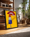 Dudak ve Dondurma - Pop Art Tarzı Poster Tablosu